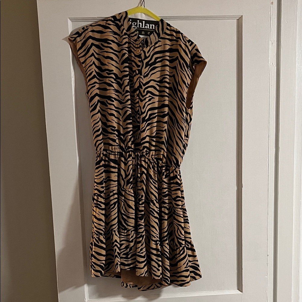 Rebecca Minkoff Zebra Print Dress - Black and Brown
